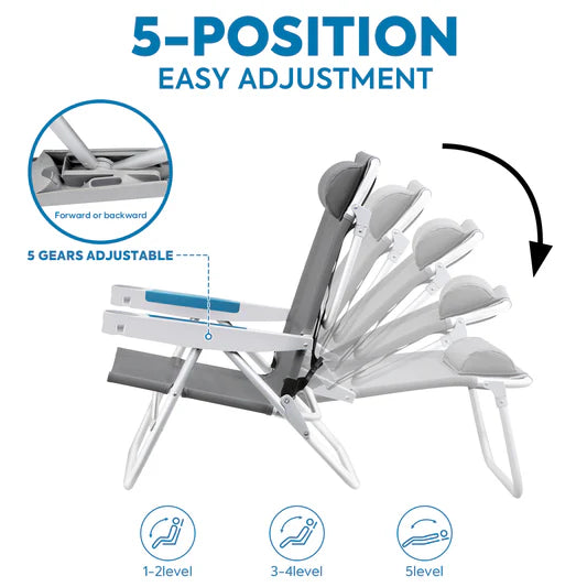 ICECO | 2 Pack Extra-Wide Backpack Chair