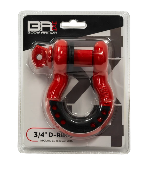 BODY ARMOR 4X4 | 3/4 Red D-Ring with Isolators Single (3204)