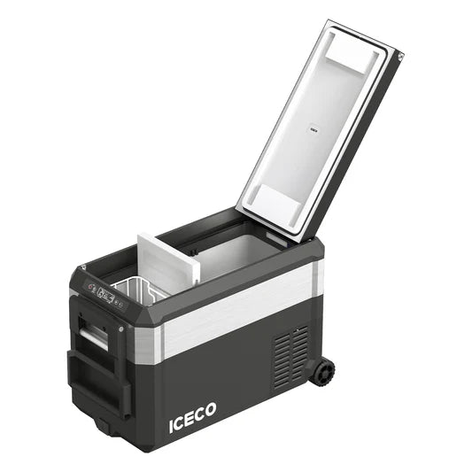 ICECO | JP Pro Series 40/51QT Dual Zone Wheeled Car Fridge With Cover-Silver