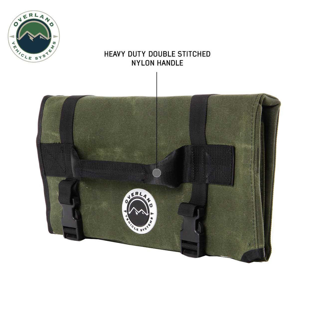 OVERLAND VEHICLE SYSTEMS | Rolled Bag General Tools With Handle & Straps #16 Waxed Canvas Universal (21079941)