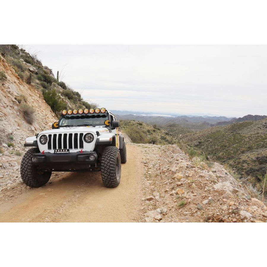 KC HILITES | Cover; 6" Vinyl Black w/ Yellow KC Soft (pr) (5102)