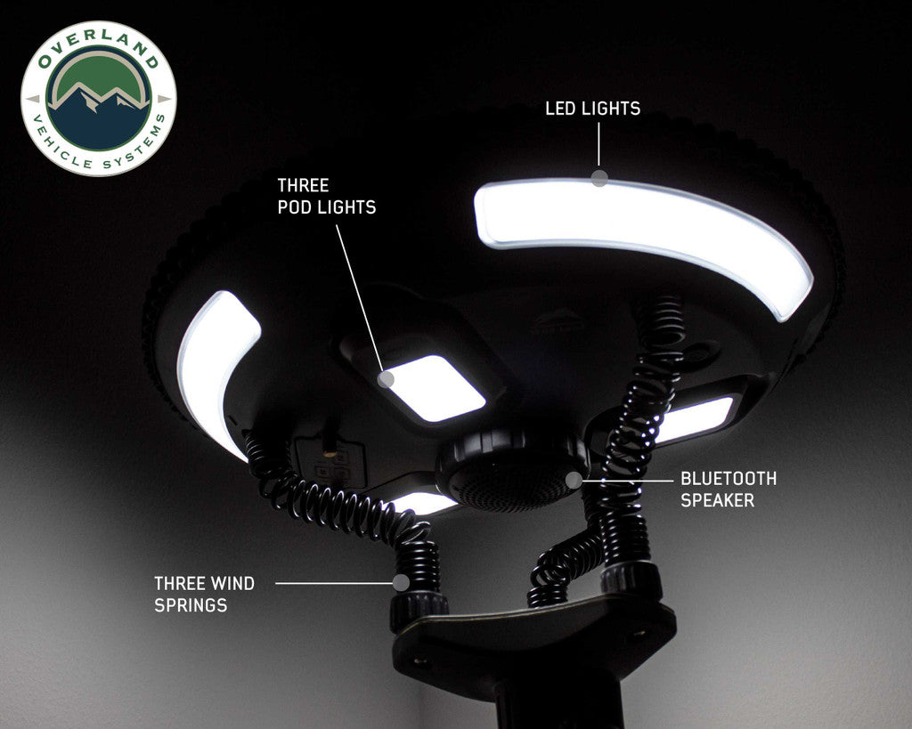 OVERLAND VEHICLE SYSTEMS | Wild Land Camping Gear UFO Solar Light Pods & Speaker Universal (15049901)