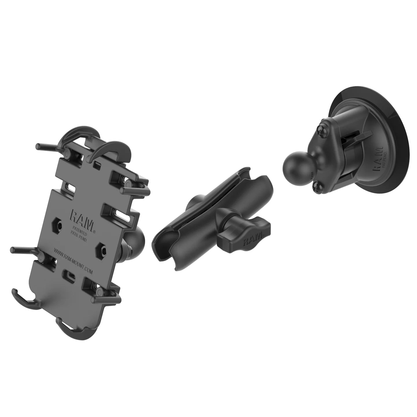 RAM MOUNTS | RAM Twist-Lock Composite Suction Mount with RAM Quick-Grip Holder