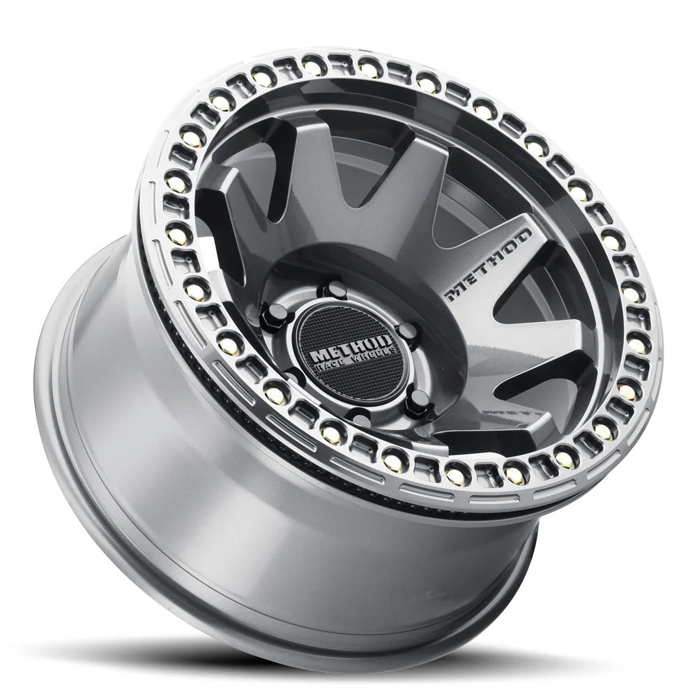 METHOD RACE WHEELS | 108 Beadlock Gloss Titanium Single Wheel (MR10879060844B)