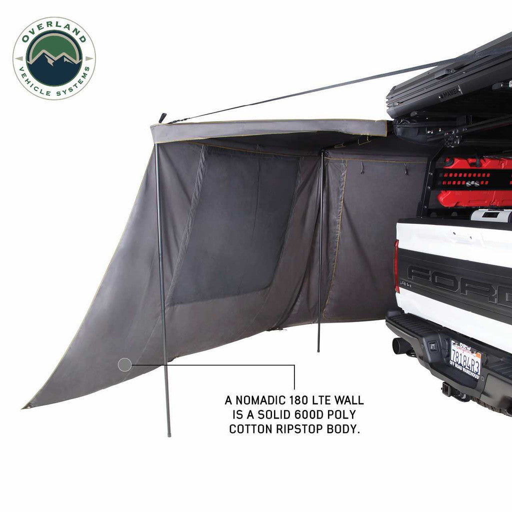 OVERLAND VEHICLE SYSTEMS | Nomadic 180 LTE Awning Wall with Windows (18159919)