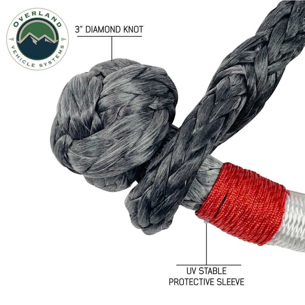 OVERLAND VEHICLE SYSTEMS | Soft Shackle 7/16" 41,000 lb. With Loop & Abrasive Sleeve - 23" With Storage Bag (19129903)