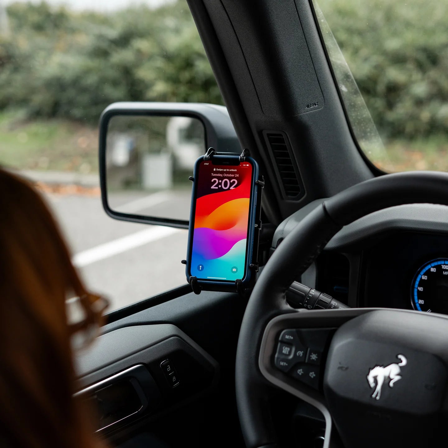 RAM MOUNTS | RAM Quick-Grip XL Phone Mount with Grab Handle & A-Pillar M6 Bolt Base