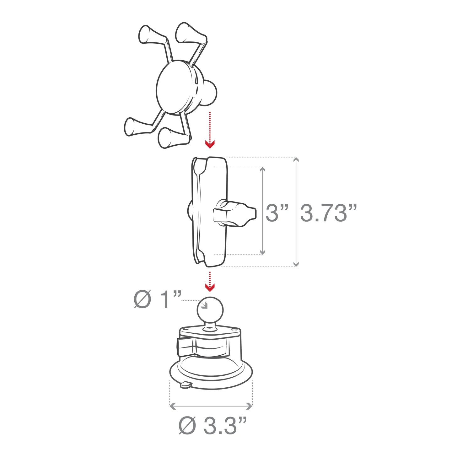 RAM MOUNTS | RAM X-Grip Phone Mount with RAM Twist-Lock Suction Cup