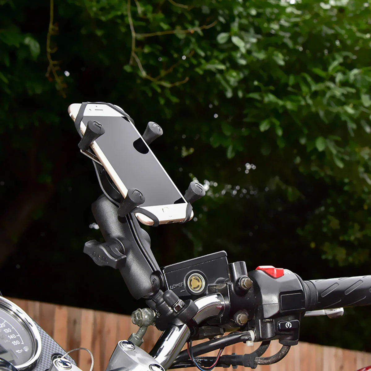 RAM MOUNTS | RAM X-Grip Phone Mount with Handlebar U-Bolt Base - Medium