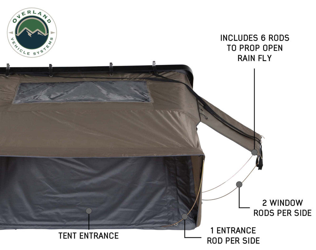 OVERLAND VEHICLE SYSTEMS | Bushveld II Hard Shell Roof Top Tent (18189901)