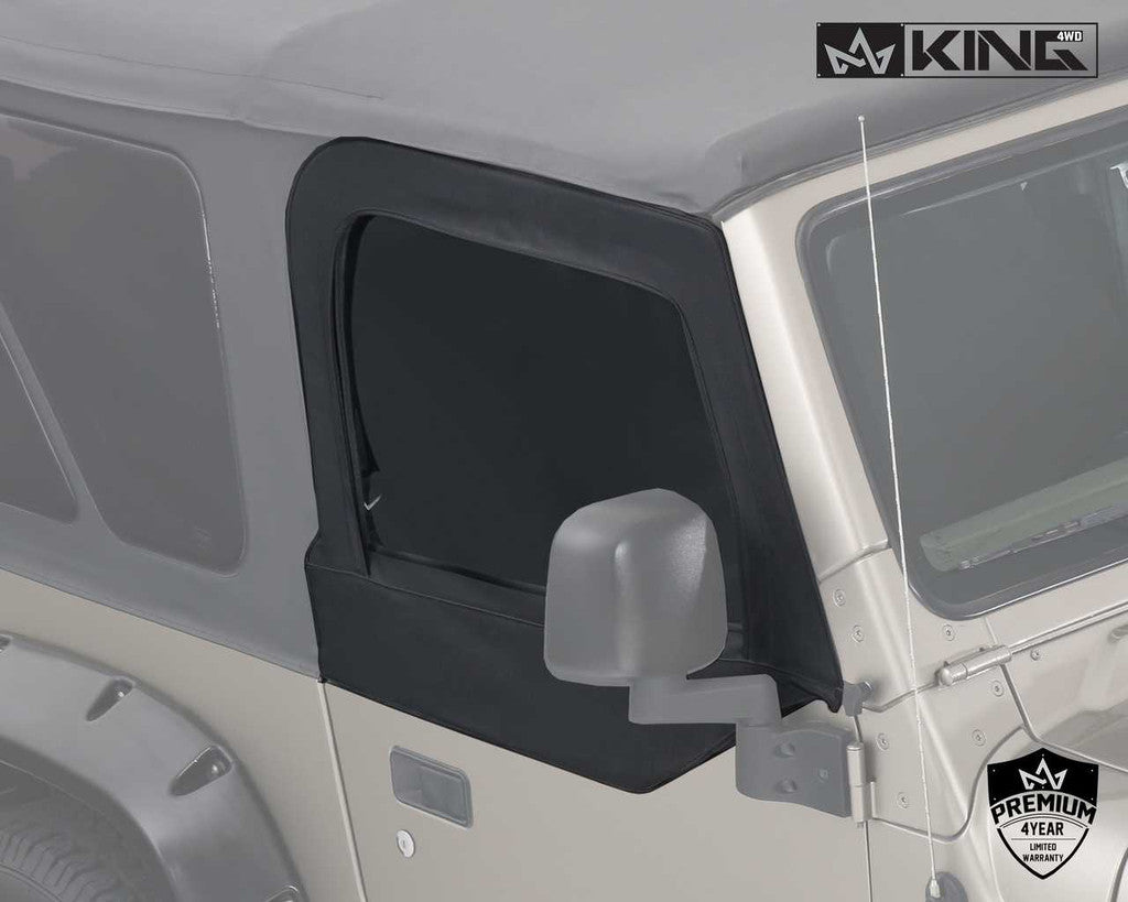 KING 4WD | Jeep Wrangler TJ 1997-2006 Premium Upper Door Skins Black Diamond Passenger & Driver Side (14019935)