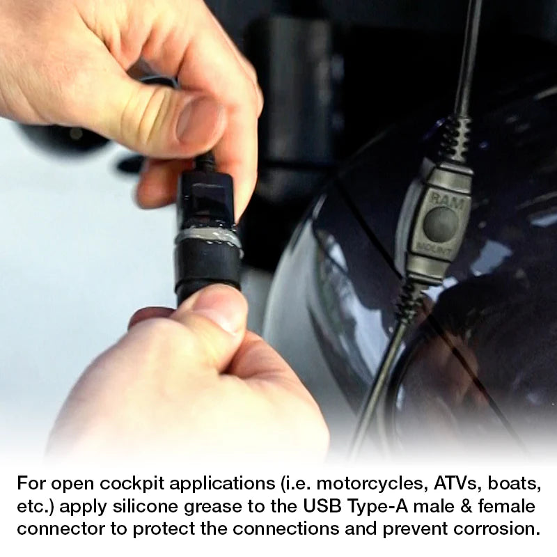 RAM MOUNTS | RAM Tough-Charge with X-Grip 10W Waterproof Wireless Charging Holder