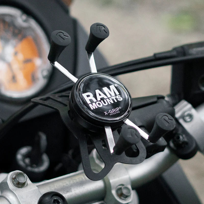 RAM MOUNTS | RAM X-Grip Phone Mount with Handlebar U-Bolt Base - Short
