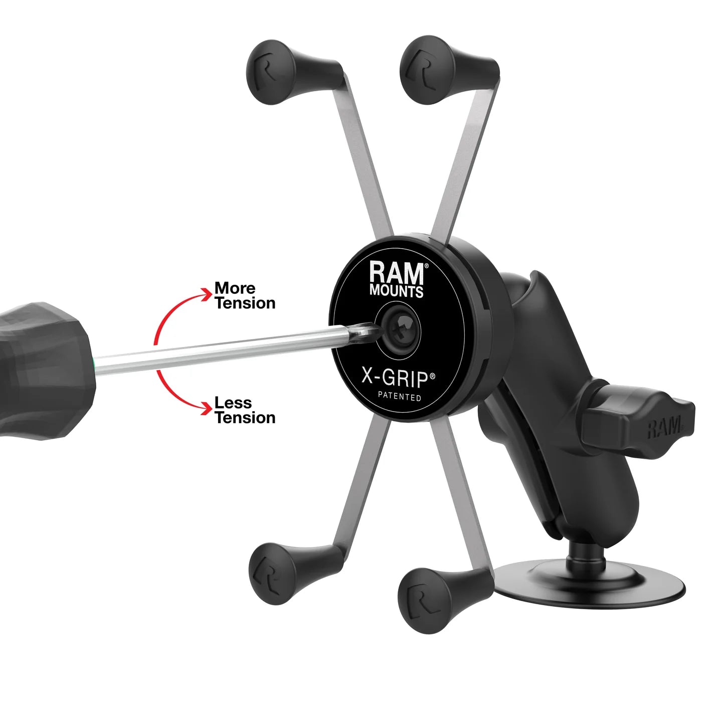 RAM MOUNTS | RAM Rotating X-Grip Large Phone Mount with Flex Adhesive Base
