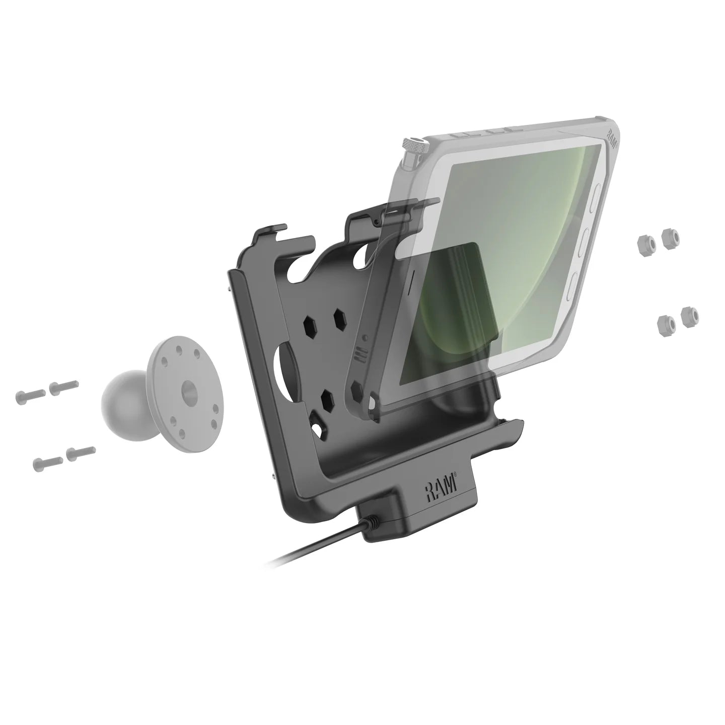 RAM MOUNTS | RAM USB-C Powered Dock for Tab Active5 & 3 with Hardwire Charger