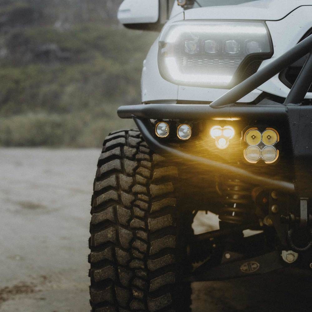 KC HILITES | Tacoma 3rd & 2nd Gen 2005-2023 Flex Era 3 Dual Mode SAE Fog LED Light Pods 2 Light Master Kit (97155)