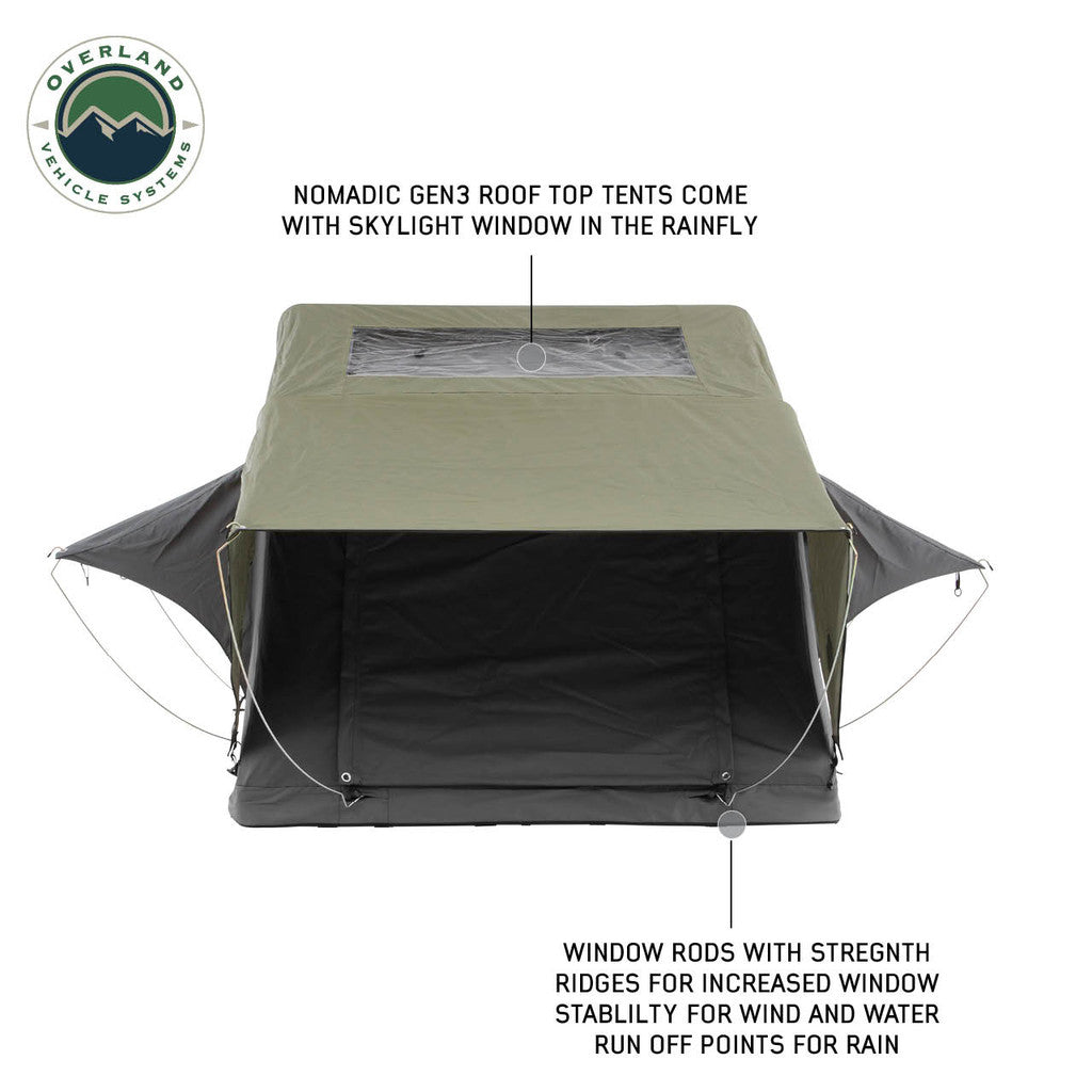 OVERLAND VEHICLE SYSTEMS | Nomadic 3 Standard Roof Top Tent (18439936)