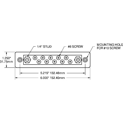 BLUE SEA SYSTEMS | Bus Bar 150 Ampere Common Buses (22046)