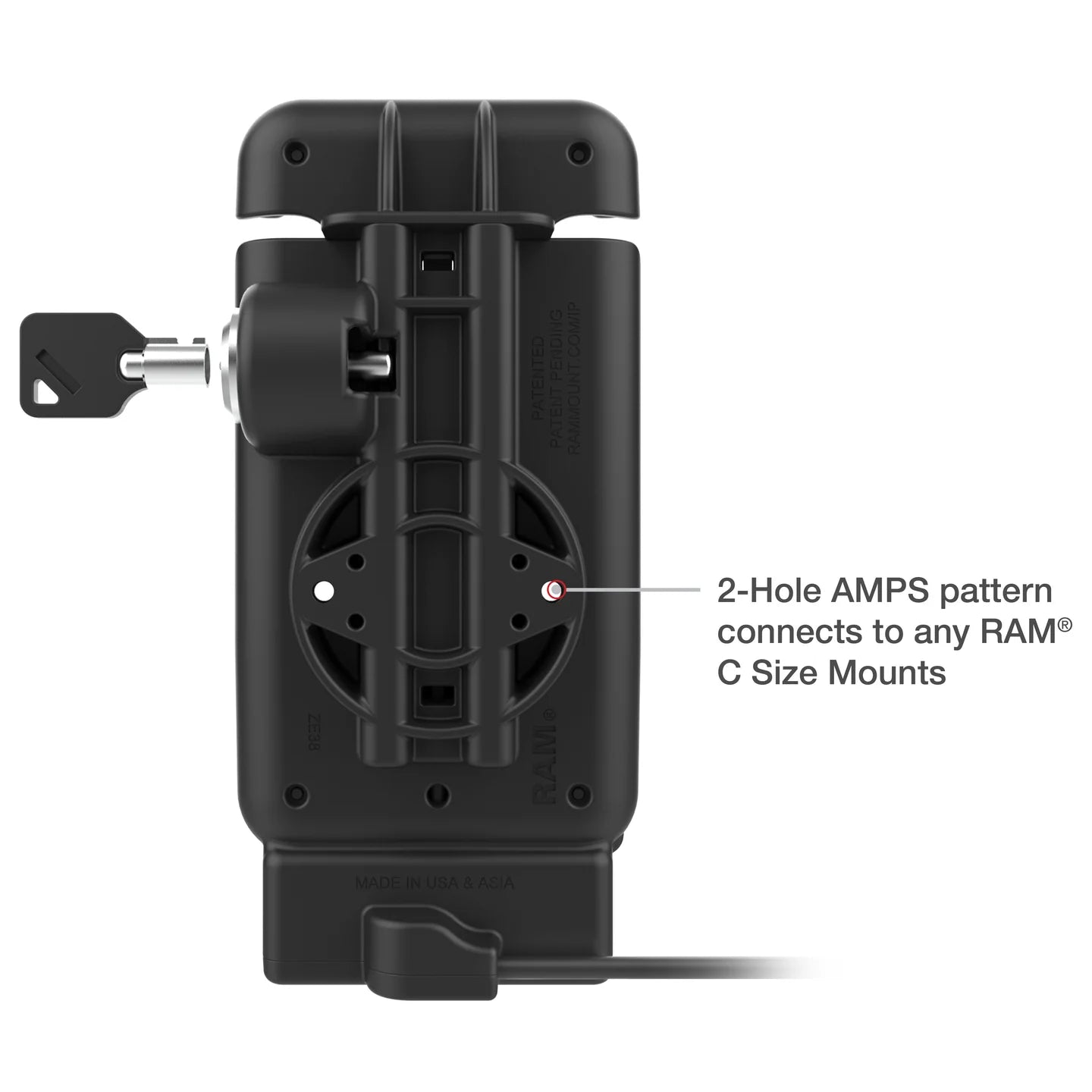 RAM MOUNTS | RAM Powered Locking Vehicle Dock for XCover7