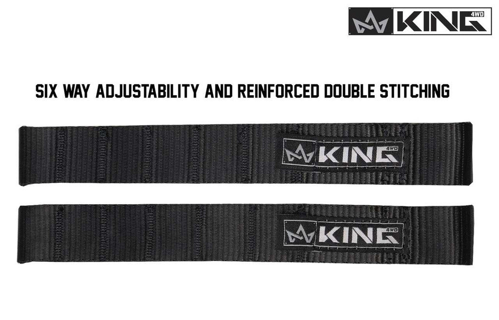 KING 4WD | Heavy-Duty Adjustable Door Straps for Jeeps (16010001)