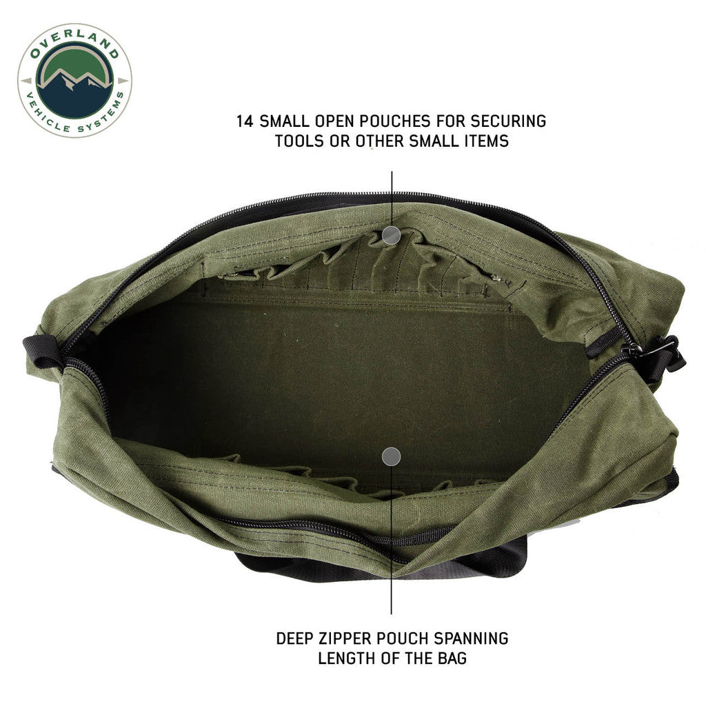 OVERLAND VEHICLE SYSTEMS | Small Duffle Bag With Handle And Straps #16 Waxed Canvas (21169941)