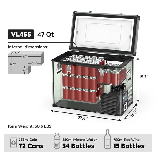 ICECO | 47.5QT VL45 Metal Refrigerator Single Zone
