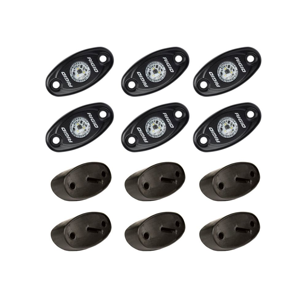 RIGID INDUSTRIES | A-Series Rock Light 6-Pack Kit Red (400263)
