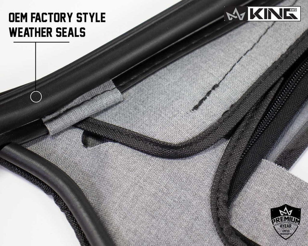 KING 4WD | Jeep Wrangler TJ 1997-2006 Premium Upper Door Skins Black Diamond Passenger & Driver Side (14019935)