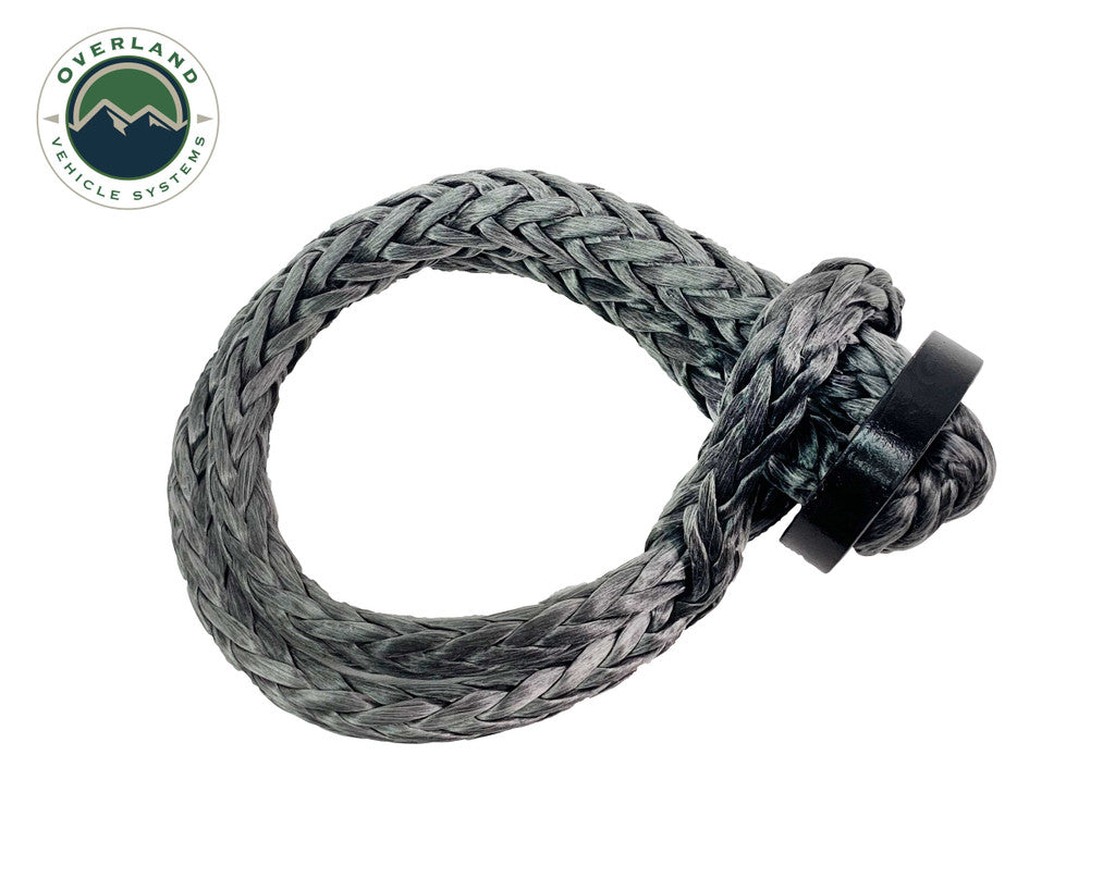 OVERLAND VEHICLE SYSTEMS | Combo Pack Soft Shackle 5/8" With Collar 44,500 lb. and Recovery Ring 6.25" 45,000 lb (20-6580)