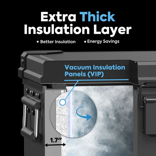 ICECO | 37QT APL35-Black Aluminum Freezer With Magnetic Power Bank