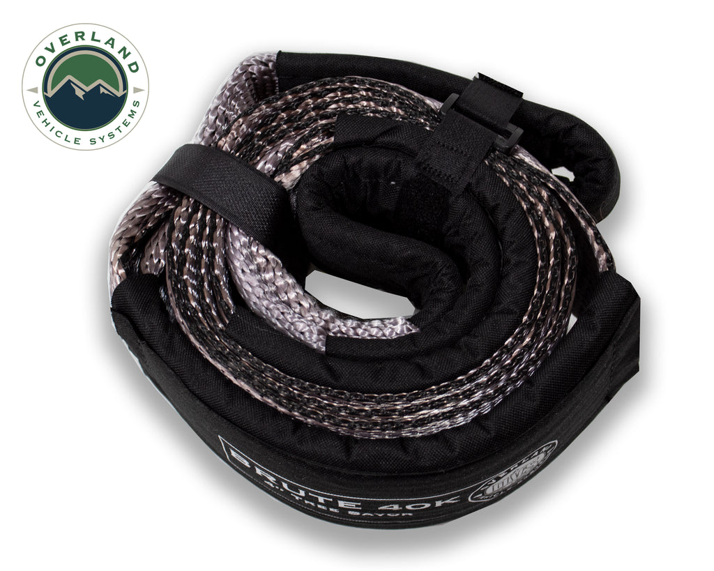 OVERLAND VEHICLE SYSTEMS | Tow Strap 40,000 lb. 4" x 8' Gray With Black Ends & Storage Bag Universal (19079916)
