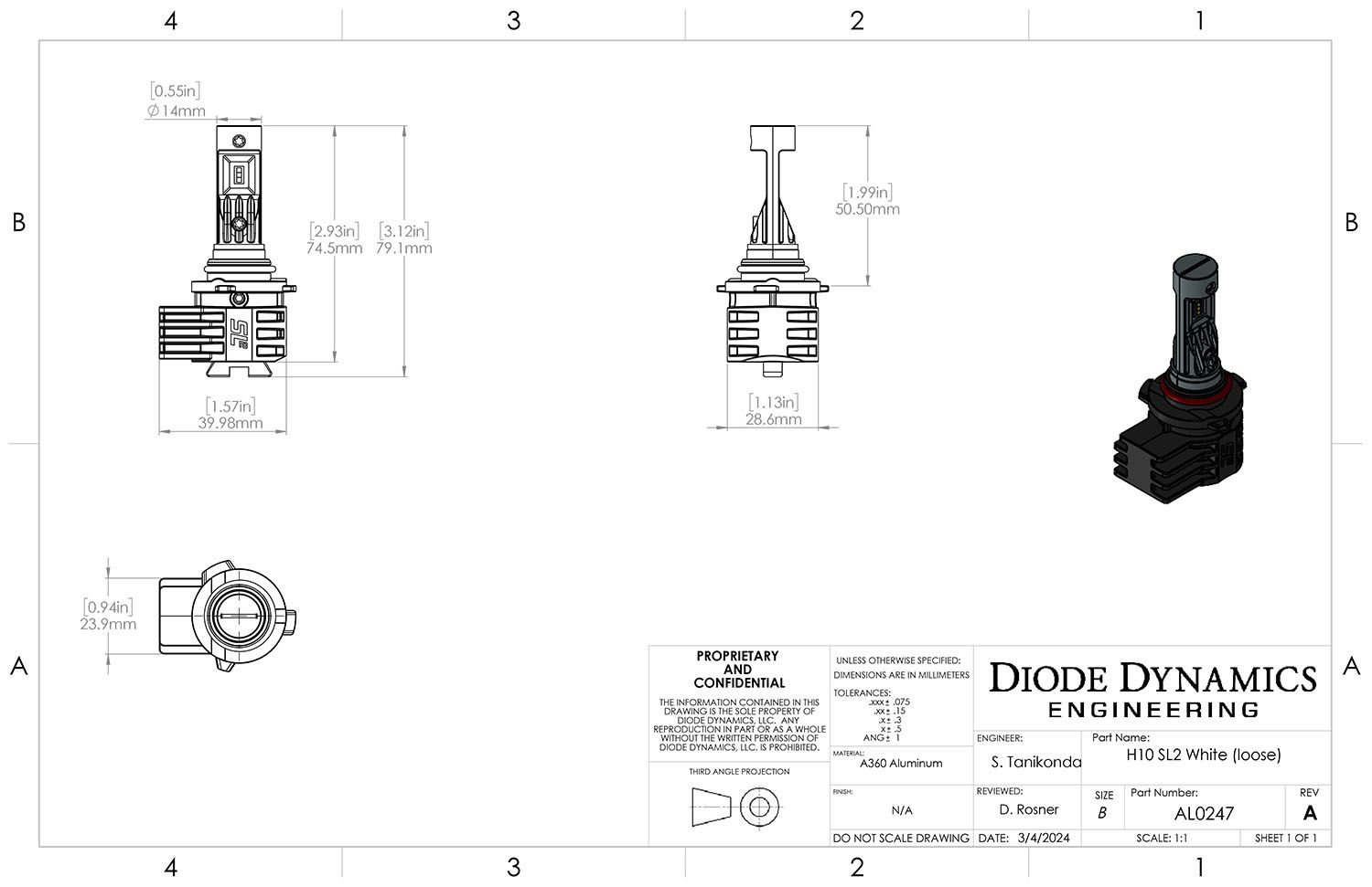 DIODE DYNAMICS | H10 SL2 LED Bulb (One)