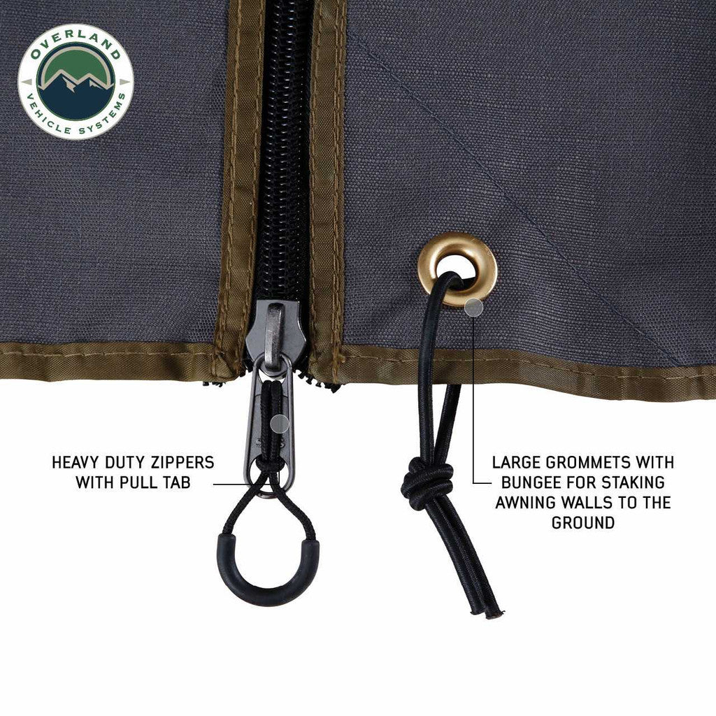 OVERLAND VEHICLE SYSTEMS | Nomadic 180 LTE Awning Wall with Windows (18159919)