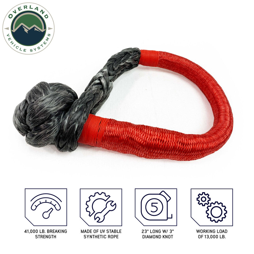 OVERLAND VEHICLE SYSTEMS | Soft Shackle 7/16" 41,000 lb. With Loop & Abrasive Sleeve - 23" With Storage Bag (19129903)