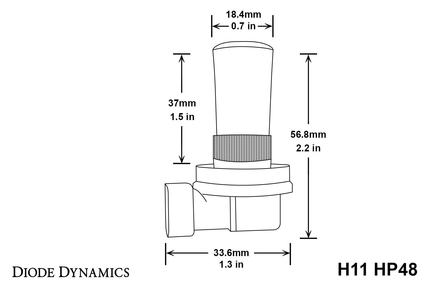 DIODE DYNAMICS | H11 HP48 LED Bulbs (DD0158P)