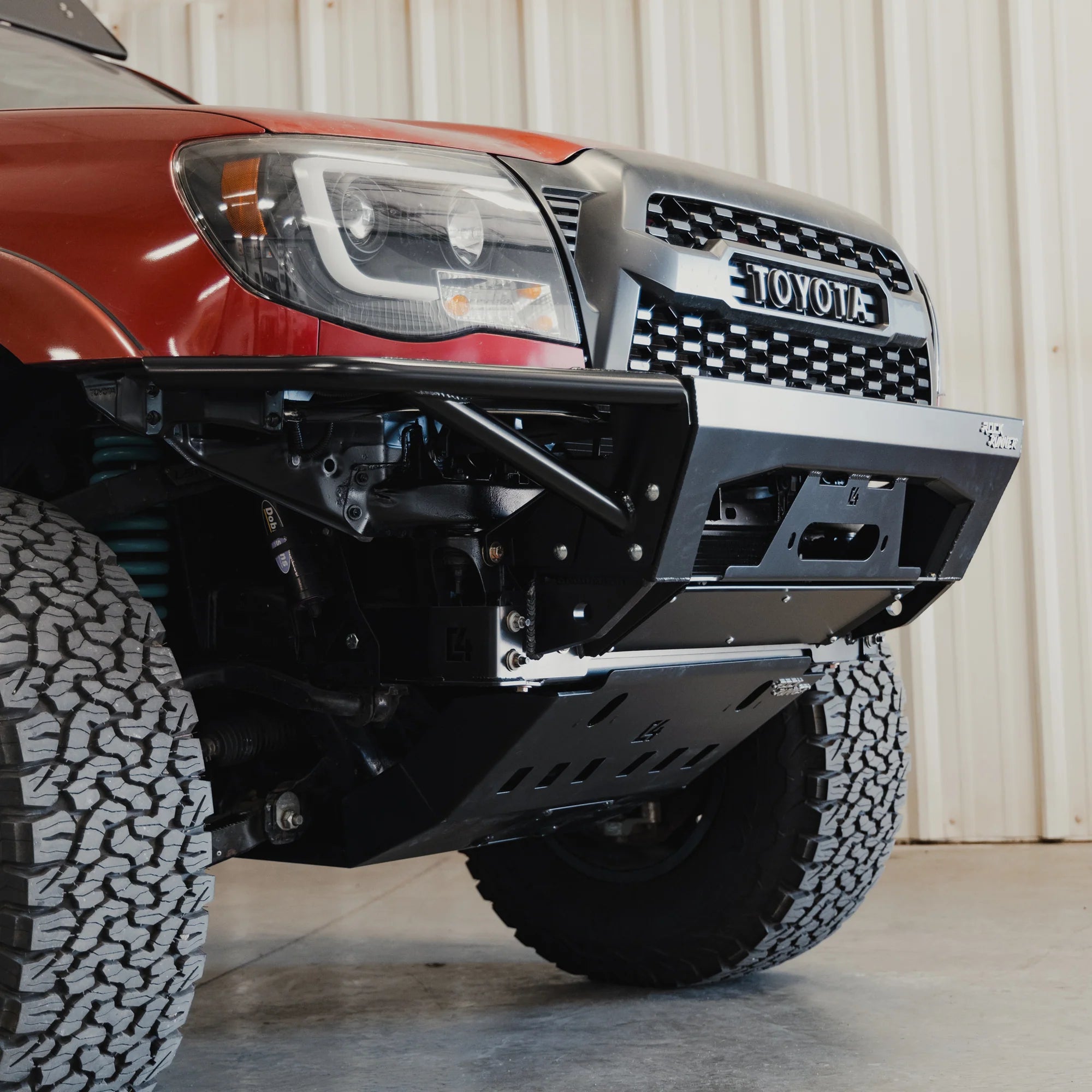 C4 FABRICATION | Tacoma 2nd Gen Rock Runner Front Bumper with Low Bull Bar