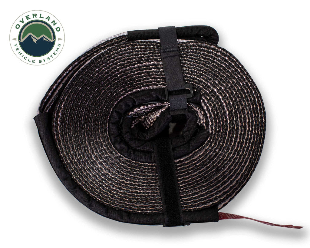 OVERLAND VEHICLE SYSTEMS | Tow Strap 20,000 lb. 2" x 30' Gray With Black Ends & Storage Bag (19059916)