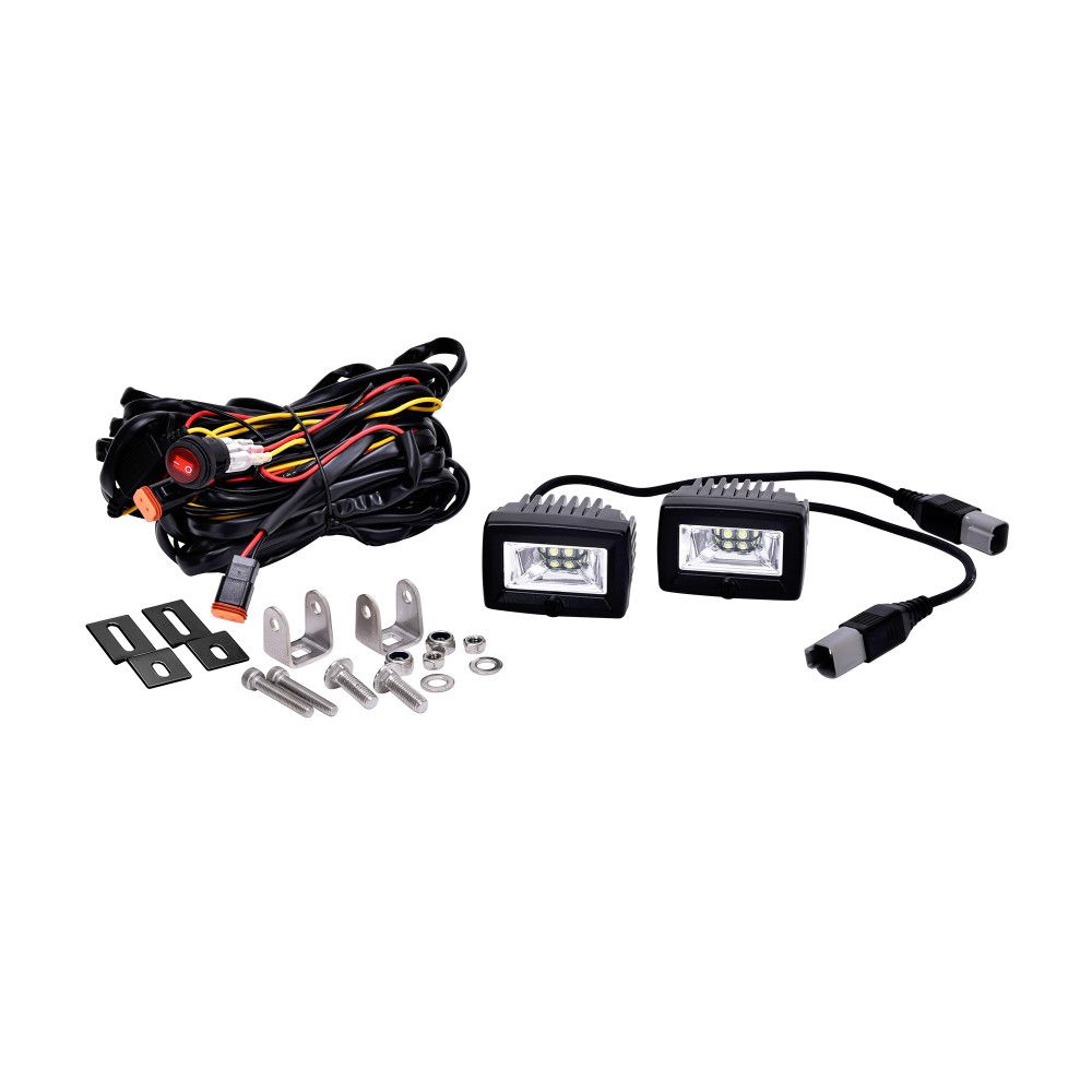 KC HILITES | 2" C-Series C2 LED 2 Light System Backup 20W Flood Beam (0519)