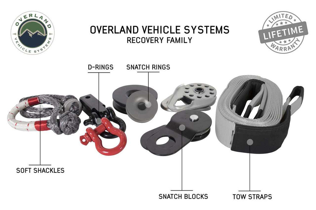 OVERLAND VEHICLE SYSTEMS | Recovery Shackle 3/4" 4.75 Ton Red (19019904)