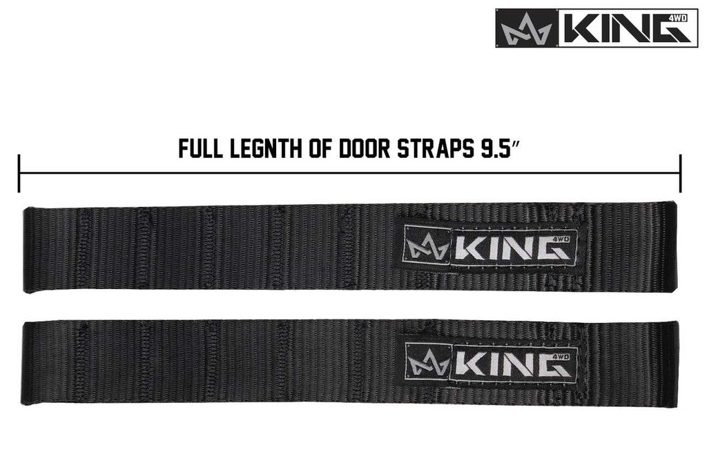 KING 4WD | Heavy-Duty Adjustable Door Straps for Jeeps (16010001)