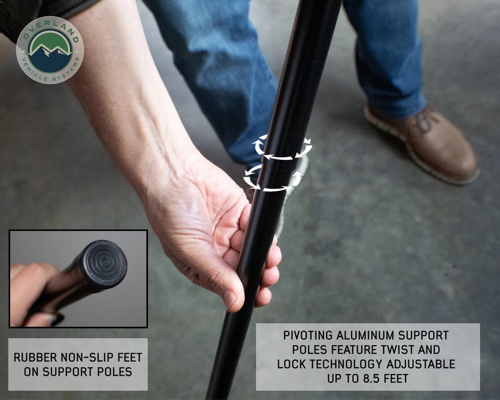 OVERLAND VEHICLE SYSTEMS | Nomadic LT 270 Awning & Wall 1, 2, & Mounting Brackets Passenger Side (19589907)