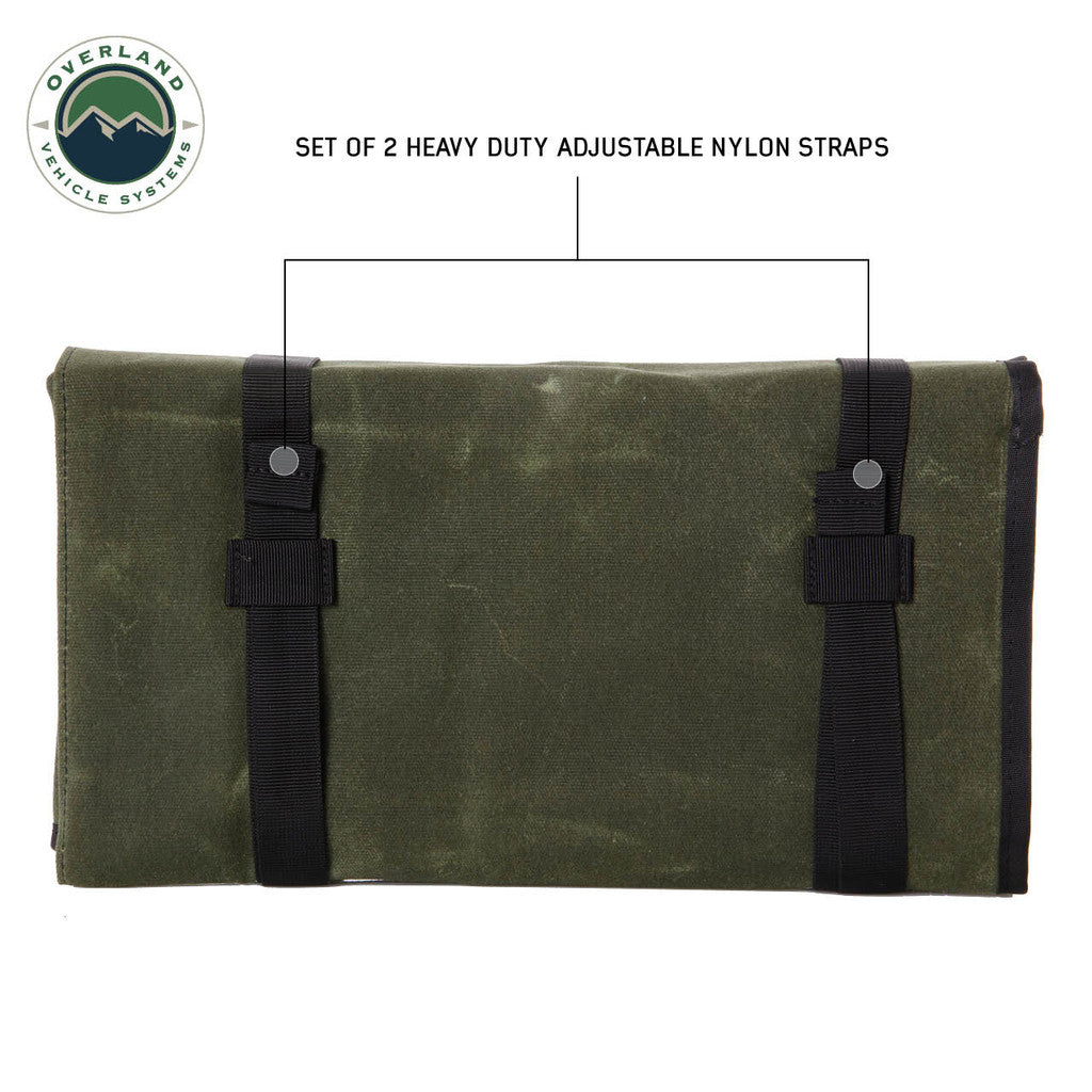 OVERLAND VEHICLE SYSTEMS | Rolled Bag General Tools With Handle & Straps #16 Waxed Canvas Universal (21079941)