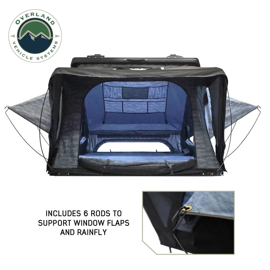 OVERLAND VEHICLE SYSTEMS | XD Atlas Cantilever ABS Hard Shell Roof Top Tent - Blue Body & Black Rainfly (18789902)