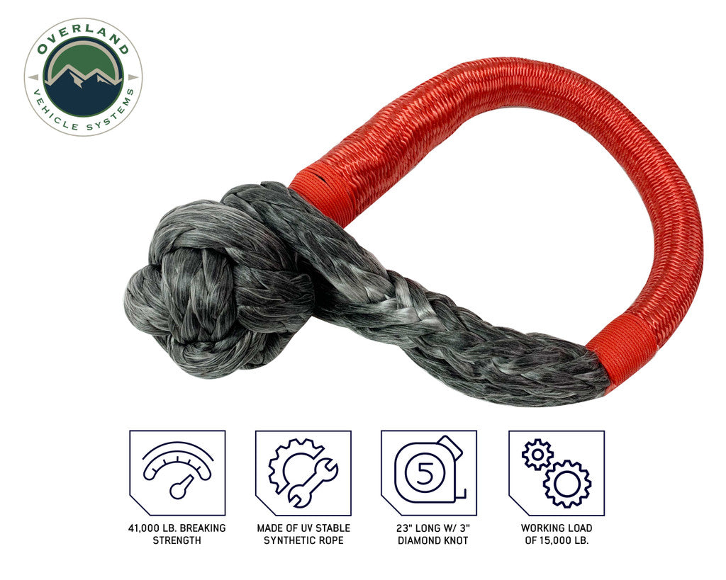 OVERLAND VEHICLE SYSTEMS | Combo Pack Soft Shackle 5/8" 44,500 lb & Recovery Ring 6.25" 45,000 lb (19-6580)