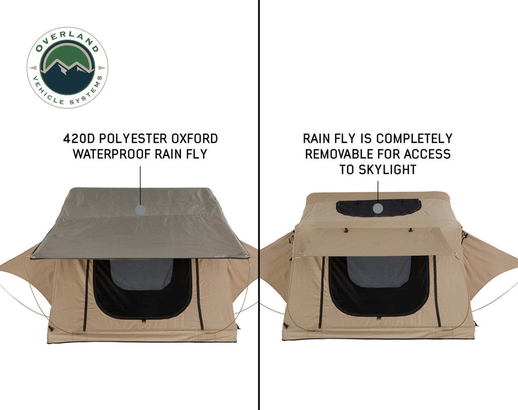 OVERLAND VEHICLE SYSTEMS | TMBK 3 Person Roof Top Tent With Green Rain Fly (18119933)