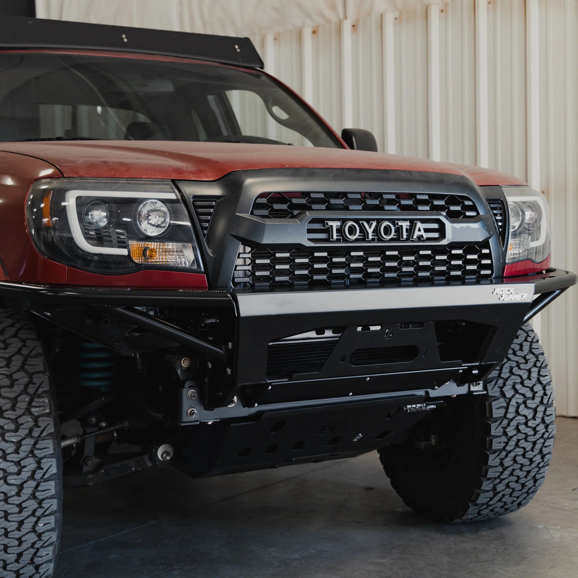 C4 FABRICATION | Tacoma 2nd Gen Rock Runner Front Bumper with Low Bull Bar