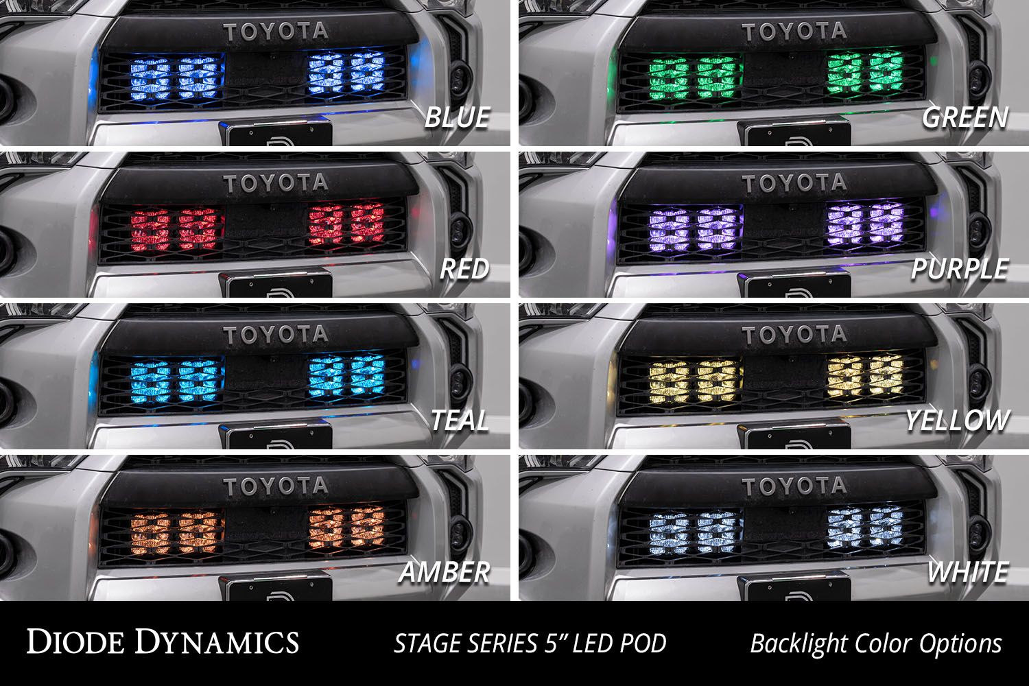 DIODE DYNAMICS | 4Runner 5th Gen 2014-2024 SS5 Stealth Grille LED Pod Kit