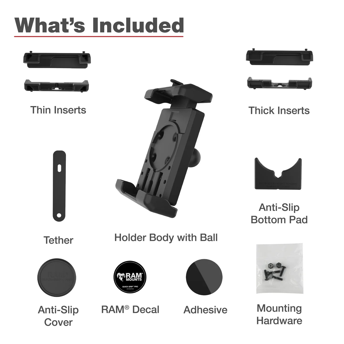 RAM MOUNTS | RAM Quick-Grip Pro XL Phone Holder with Ball