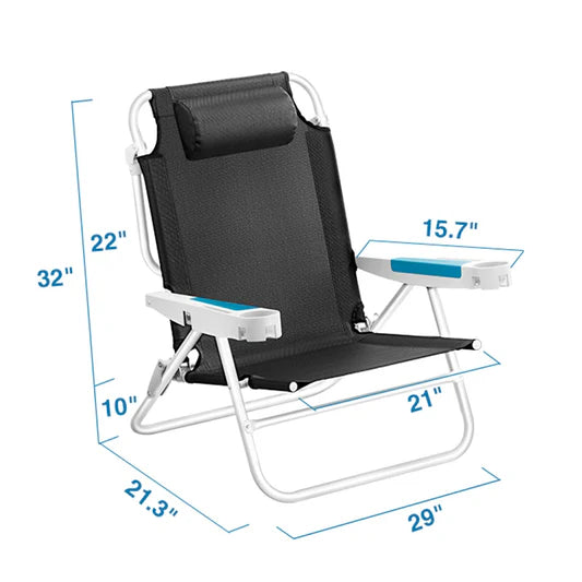 ICECO | 2 Pack Extra-Wide Backpack Chair