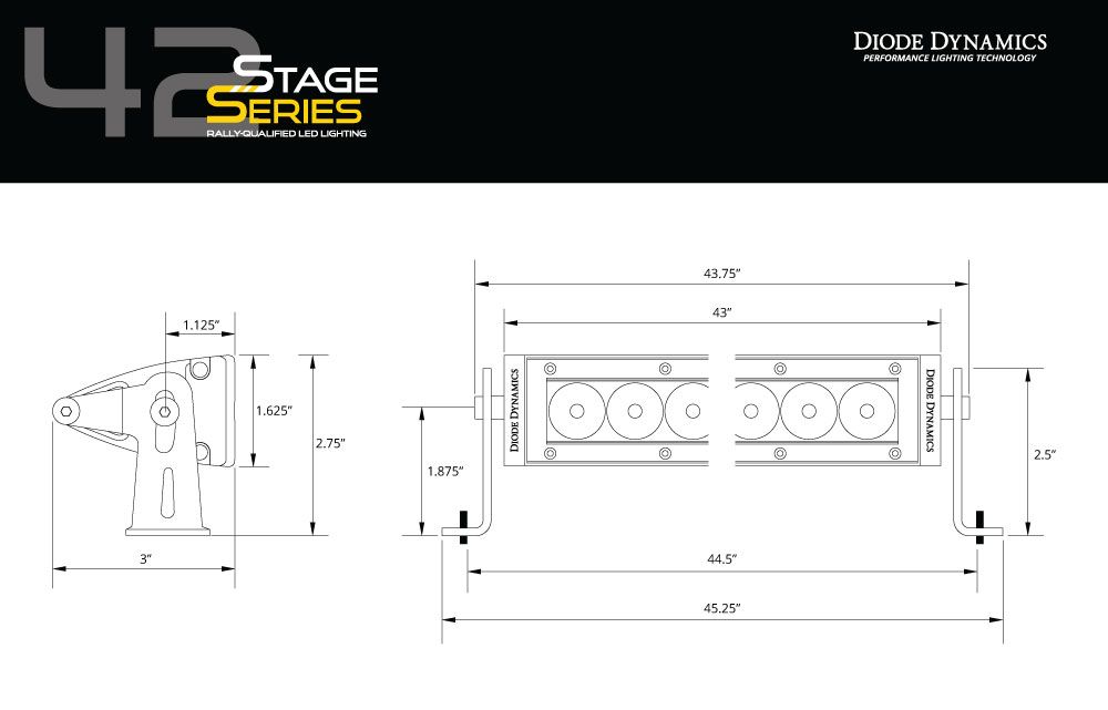DIODE DYNAMICS | Stage Series 42" White Light Bar